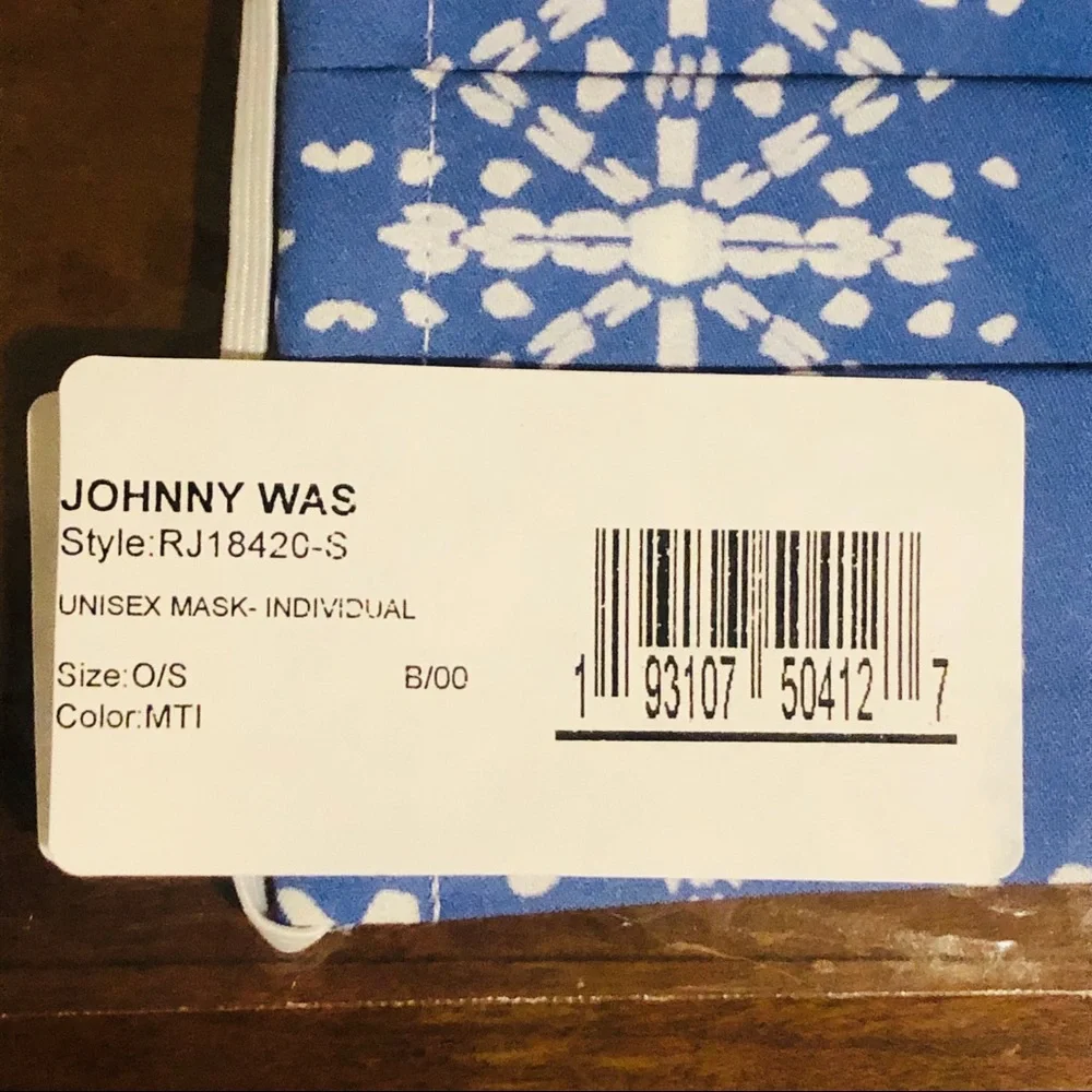 Johnny Was 100% Cotton Face Mask